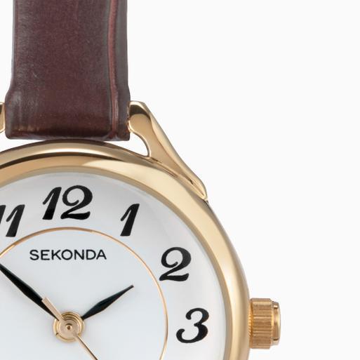 Sekonda Ladies Classic Watch 4701 Round 25mm Dark Brown